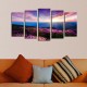 5Pcs Canvas Print Paintings Scenery Oil Painting Wall Decorative Printing Art Picture Frameless Home Office Decoration