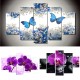 5Pcs DIY Modern Abstract Flowers Canvas Print Painting Picture Wall Art Home Decoration Wallpaper