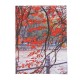 5Pcs Red Falling Leaves Canvas Painting Autumn Tree Wall Decorative Print Art Pictures Unframed Wall Hanging Home Office Decorations