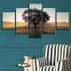 5Pcs Wall Decorative Paintings Sunshine Tree Canvas Print Art Pictures Frameless Wall Hanging Decorations for Home Office