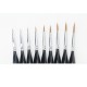 9 Pcs Hook Line Pen Set Black Triangle Pole Brush Pens Oil Painting Brush Watercolor Art for Student School