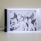 A3 LED Light Pad Tracing Stepless/Three Gear Dimmable Brightness Diamond Painting Board with Scale Art Copy Pad Writing Sketching LED Light Artboard 420*300*4mm