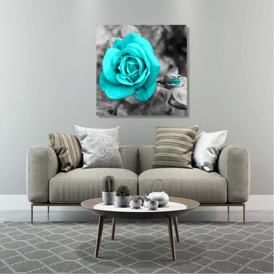 Blue Rose Canvas Painting Wall Decorative Print Art Pictures Unframed Wall Hanging Home Office Wall Decorations