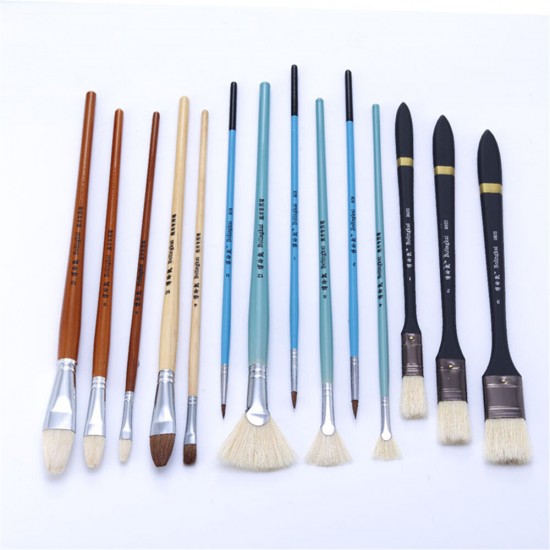 14Pcs Oil Painting Pen Set Multifunction Painting Brush Set Drawing Sketching Oil Painting Examing Pen Set For Professional Artist Beginners