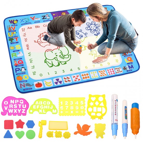 Children Water Drawing Mat Magic Doodle Painting Cloth Reusable Water Doodle Coloring Aqua Writing Mat Portable Developmental Toy Kids Gift