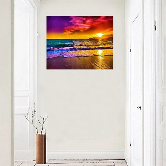 DIY 5D Diamond Painting Sunrise Scenery Painting Embroidery Cross Stitch Full Round Drill Christmas Gift Home Decoration