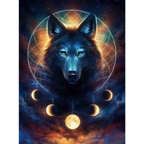 DIY Diamond Painting Animal Wolf 5D Full Diamond Art Craft Kit Handmade Wall Decorations Gifts for Kids Adult