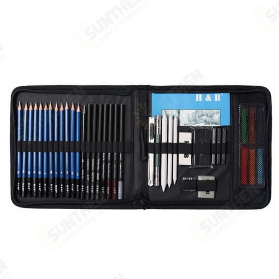 42pcs Sketching Pencil Set Professional Graphite Charcoal Drawing Pencil Kit for Beginner Engineering Drawing Design