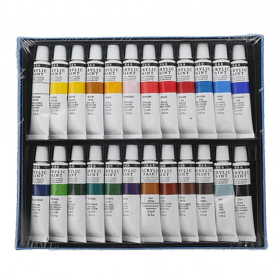 HB-AP24 Professional 24-Color Propylene Pigment Hand-Painted Set Wall Painting DIY Watercolor Paint Set