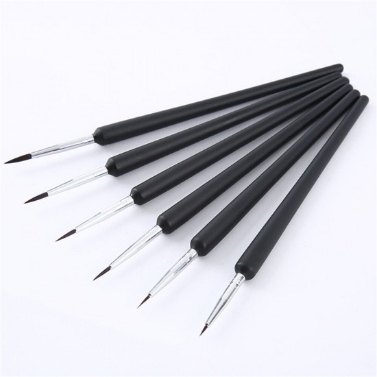 A6096 Nylon Painting Brush Set Line Drawing Pen Watercolor Acrylic Painting Brush 6Pcs Set For Beginner Professional