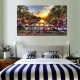 Paint By Numbers Wall Art Beautiful Sunrise Flower Bike On The Bridge In Amsterdam Poster Living Room Art Wall Pictures