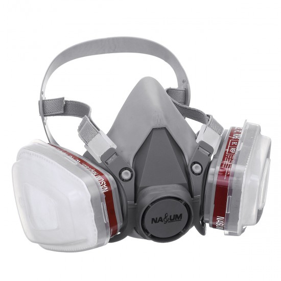 Respirator Mask with Protective Goggles for Paint Spray Dust Chemicals Protection Odour Control for Spray Restoration Paint and Grinding Work