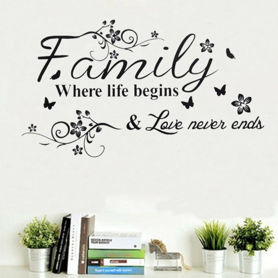 DIY Wall Stickers English Proverb Wallpaper Wall Decal Home Living Room Office Wall Decor