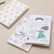 JJ-YD0031 3PCS Graffiti Notebooks Notepads Sketch Graffiti Notebook For Noting Drawing Painting Office School Supplies Stationery Gifts