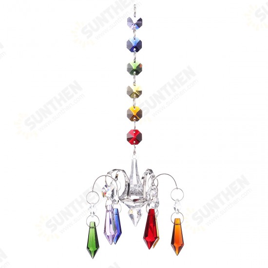 Crystal Lighting Ball Pendant Beads Chandelier Hanging Drop Prisms Suncatcher for Home Decoration