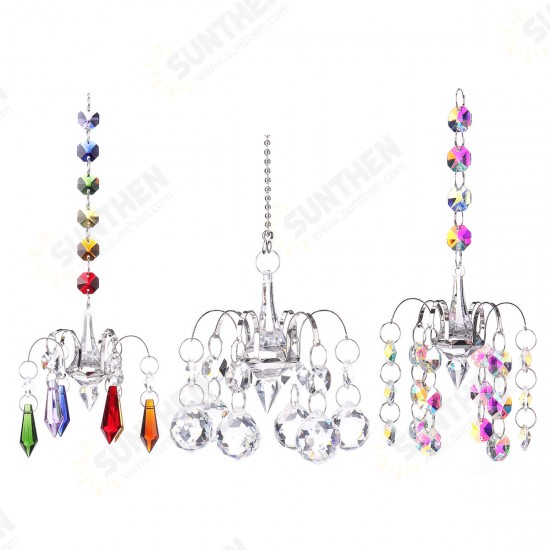 Crystal Lighting Ball Pendant Beads Chandelier Hanging Drop Prisms Suncatcher for Home Decoration