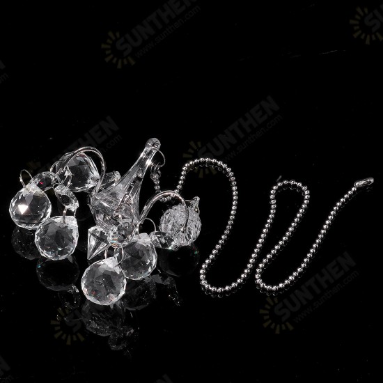 Crystal Lighting Ball Pendant Beads Chandelier Hanging Drop Prisms Suncatcher for Home Decoration