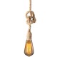 E27 1M Single Head Industrial Pendant Retro Vintage Edison Rope Ceiling Lamp Holder