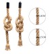 E27 Three Heads Industrial Pendant Lamp Holder Retro Vintage Edison Hemp Rope Ceiling Light AC110-220V