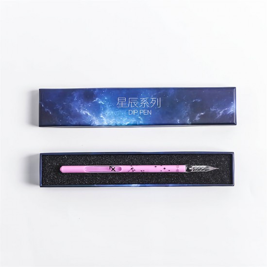 1pc Dip Pen 12 Constellation Glass Pen Student Stationery Business Office Writing Supplies Painting Pen Gift Box