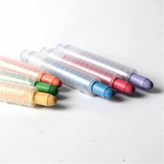 6/12Pcs Water Soluble Dust-free Chalk Set Strong Solid No Dust Erasable Chalk Blackboard Whiteboard Wall Paper Pen