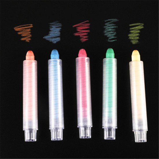 6/12Pcs Water Soluble Dust-free Chalk Set Strong Solid No Dust Erasable Chalk Blackboard Whiteboard Wall Paper Pen