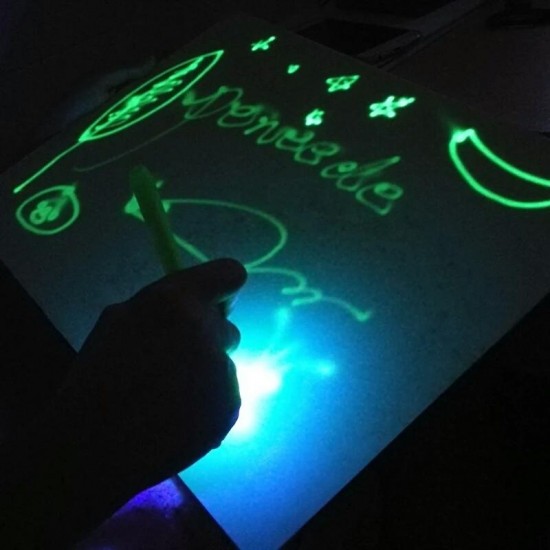 Elice A3/A4 Luminous Drawing Board Night Light Fluorescent Writing Tablet Educational Funny Toys for Childrens Boys Girls Early Education JSK-FA4 JSK-FA3