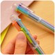 SM-6 Korean Creative Cute Cartoon Multicolor 6-in-1 Colors Press Ballpoint Pen Writing Ink Pen Office School Stationery Supplies