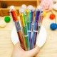 SM-6 Korean Creative Cute Cartoon Multicolor 6-in-1 Colors Press Ballpoint Pen Writing Ink Pen Office School Stationery Supplies