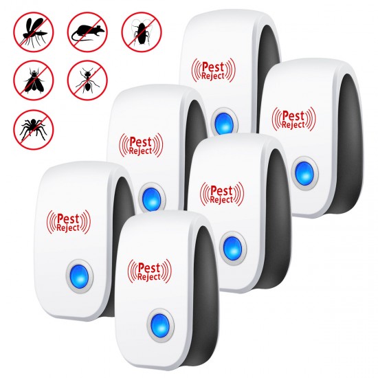 Multi-function Ultrasonic White Mosquito Repellent Blue Night Light Pests Repellent