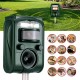 Solar Power Ultrasonic Animal Repeller Waterproof Lawn Garden LED Light Repellent Deterrent Outdoor