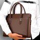 14 inch Business Casual Men PU Leather Macbook Tablet PC Laptop Storage Crossbody Shoulder Bag Handbag Briefcases