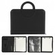 PF03 A4 PU Leather Office Document Folder Business Portable Multifunctional with Pen Slot Mobile Phone Storage Pack Pads Manager Portfolio Office Supplies