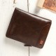 RFID Casual Business with Multi-Pocket Card Holders Oil Leather Short Wallet Coin Purse