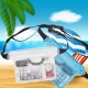 Universal Big Large Capacity Swimming Diving PVC Translucent Mobile Phone Watches Storage Waist Pouch Waterproof Bag