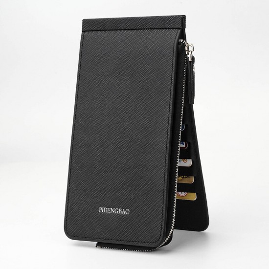 Business Multi-Card Slots Mobile Phone Bag Men Long Wallet Phone Wallets