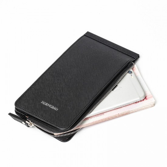 Business Multi-Card Slots Mobile Phone Bag Men Long Wallet Phone Wallets