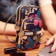 5.5 inch Ethnic Retro Colorful Painting Mobile Phone Coin Storage Small Wrist Bag Handbag Purse