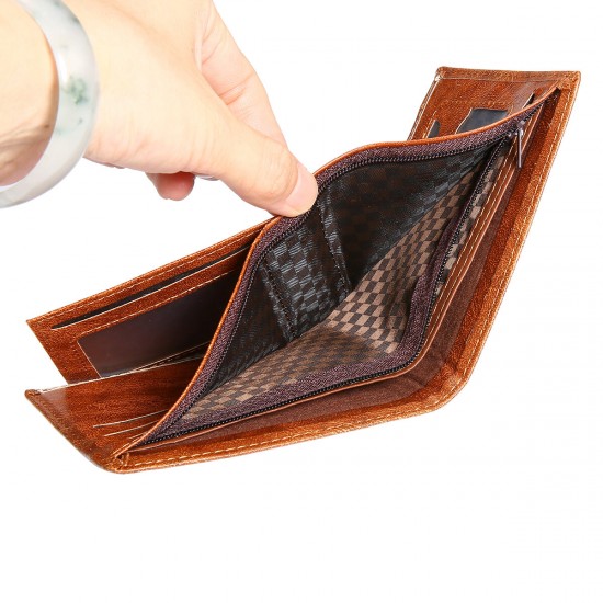 Creative US Dollar Pattern Casual Flip with Multi-Card Slot Pockets Men Foldable Short Wallet Handbag