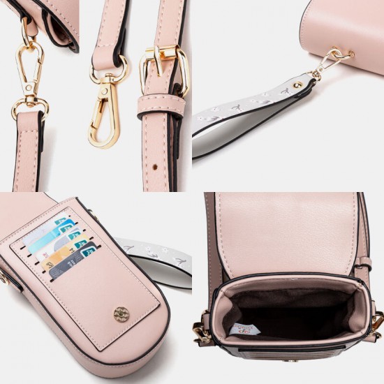 Fashion 6.5 inch with 5 Card Slots Mobile Phone Storage Women Crossbody Shoulder Bag