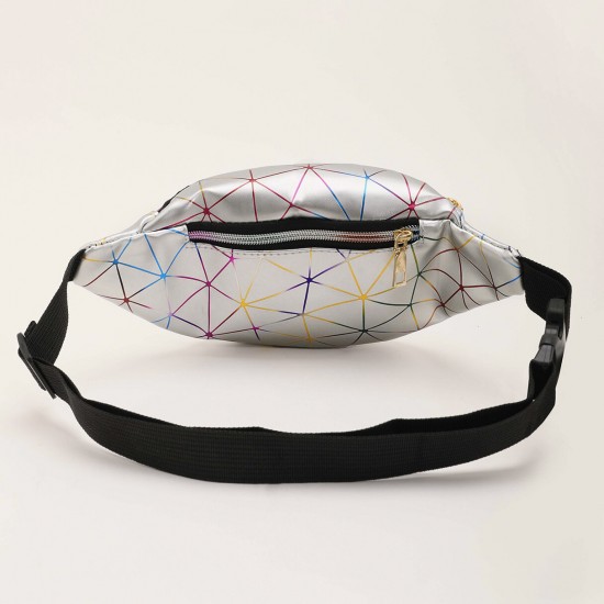Fashion Casual Laser Multi-Layer PU Mobile Phone Storage Waist Bag Crossbody Bag Chest Bag