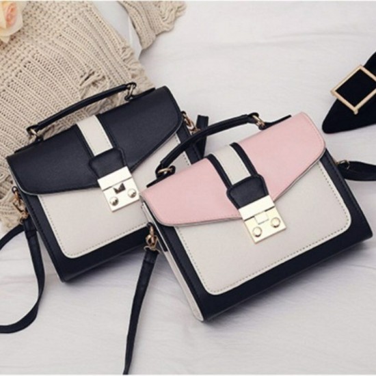 Fashion Female PU Leather Square Bag Shoulder Messenger Bag