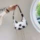 Fashion Women Dairy Cow Dot Pattern PU Leather Phone Storage Handbag Crossbody Shoulder Bag