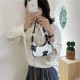 Fashion Women Dairy Cow Dot Pattern PU Leather Phone Storage Handbag Crossbody Shoulder Bag