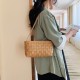 Fashion Woven Pattern Makeup Mobile Phone Crossbody Shoulder Storage Bag Handbag