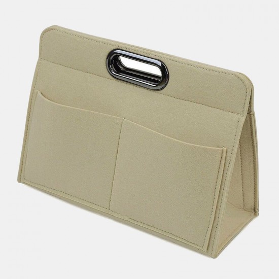 Felt Cosmetic Bag Ladies Multi-Function Felt Handbag Finishing Bag Portable Felt Storage Bag