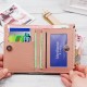 Female PU Leather with Multi-Card Slots Tassels Short Purse Wallet Handbag Card Holder