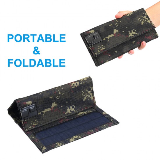 Foldable Waterproof 50W 5V with 10 in 1 USB Cable Solar Panel Sun Power Solar Cells Bank Pack for Phone Backpack