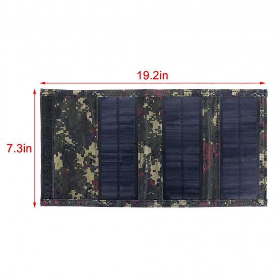 Foldable Waterproof 50W 5V with 10 in 1 USB Cable Solar Panel Sun Power Solar Cells Bank Pack for Phone Backpack