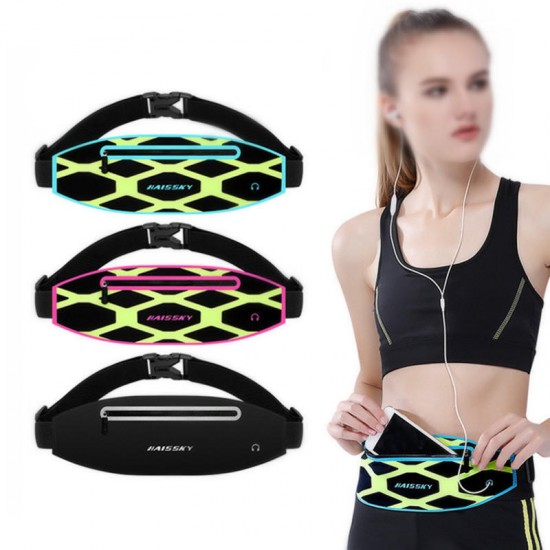 HSK-136 Outdoor Running Waterproof Reflective Stripe Waist Bag for iPhone 8 X Xiaomi Non-original